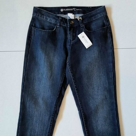 3/$20 NEW Element Denim Jeans Skinny Ballet Fit Jeggings Dark Blue Wash - Picture 2 of 10